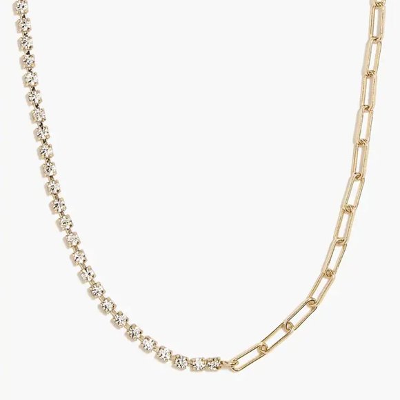 J.Crew Factory Crystal and Gold Layering Necklace - Picture 2 of 8